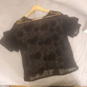Elegant Black Lace Top